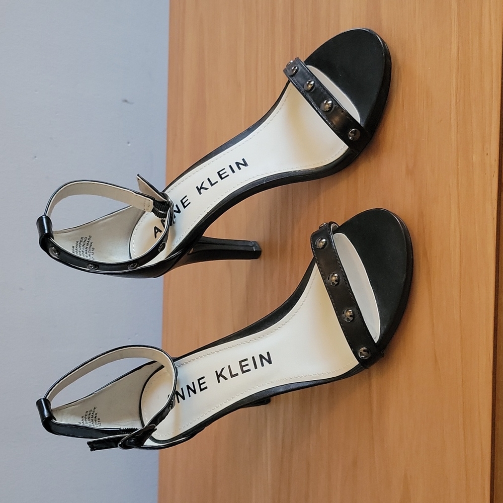 Anne Klein Black Ossana Studded Heels - NWOT